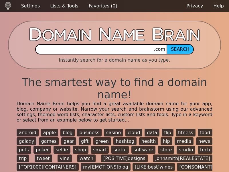 Domain Name Brain