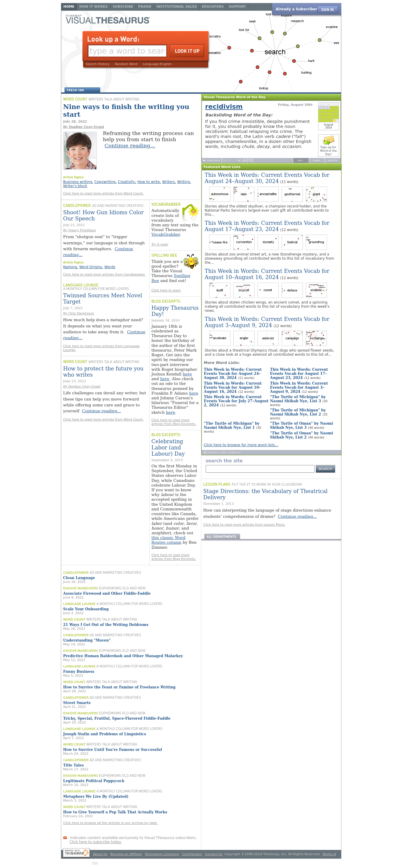 Thinkmap Visual Thesaurus